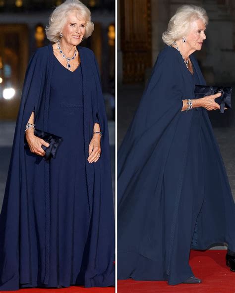 queen camilla Dior evening dress